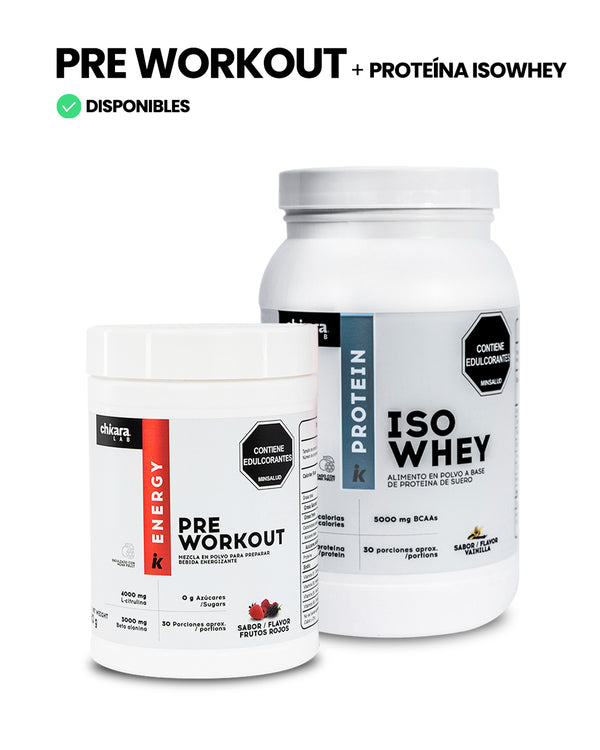Combo Isowhey 2Lb + Pre entreno