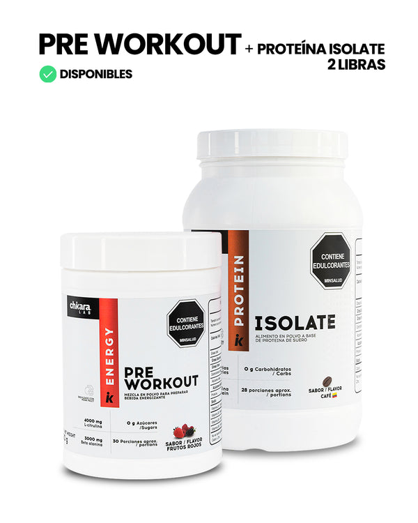 Combo Isolate 2Lb + Pre entreno